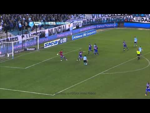 Gol de Cámpora. Racing 3 - San Lorenzo 0. Torneo Inicial 2012. Fecha 9. Fútbol Para Todos