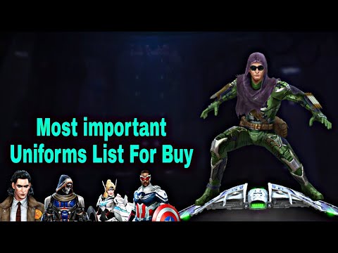 Most important Must Buy Uniforms List in All Uniform Discount 2022 - Marvel Future Fight