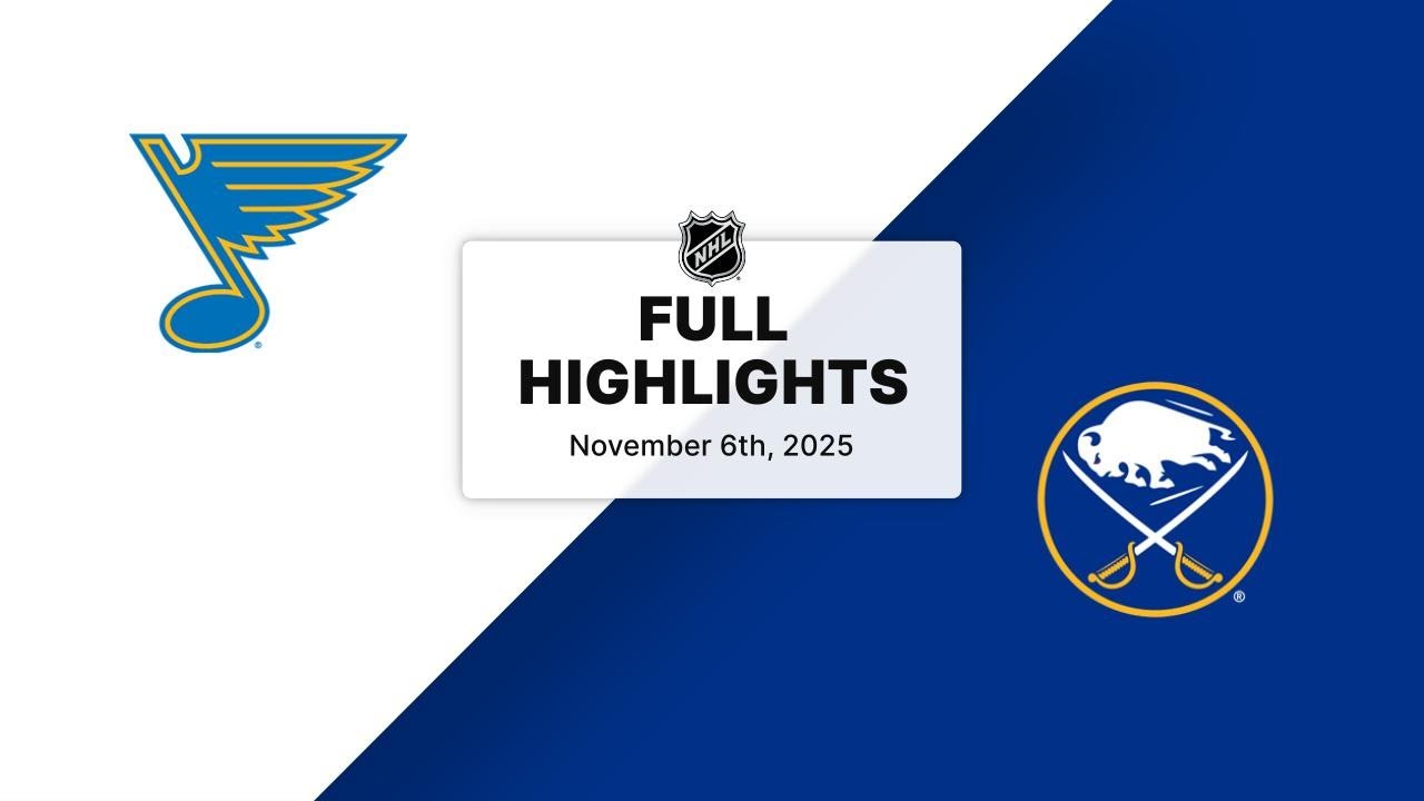 NHL Highlights | Blues vs. Sabres | November 06, 2025