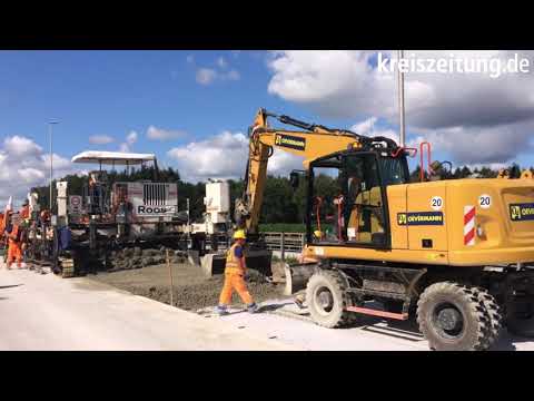 Autobahn 1 erhält bei Wildeshausen neue Betonfahrstreifen