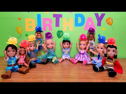 Benjamin's Birthday ! Elsa & Anna toddlers - Barbie - gifts - contest - games - cake