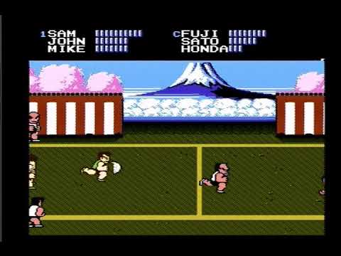Super Dodge Ball (NES) – World Cup Play: Difficult Skill Level – No Team Members Eliminated