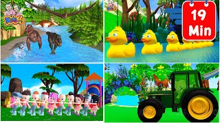 เพลงไดโนเสาร์ ก เอ๋ย ก ไก่ ฟังกันยาวๆ 19 นาที  เพลงเด็กพี่นุ่น น้องภูมิ By KidsMeSong