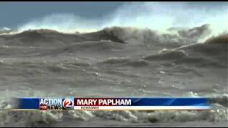 Sandy Creates Giant Waves on Lake Michigan