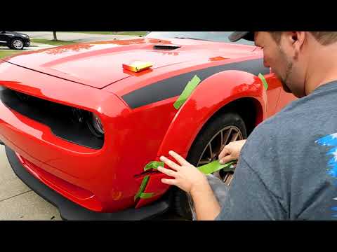 How to install a Dodge Demon wide body kit From Vicrez.com part 4 #vz101768