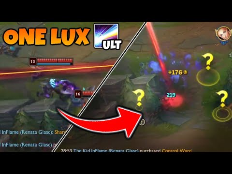 One-Shot with a Single Lux R. The Biggest 1v9 Lux Mid Game you will ever see. | Pekin Woof