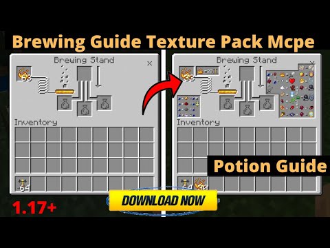 Brewing Guide Texture Pack for Mcpe | Potion Guide for Minecraft Pe | How To Brew Potion In Mcpe