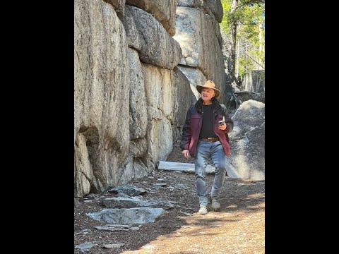 Dr Sam and Julie Ryder at the Sage Wall  in the Montana Megaliths, USA