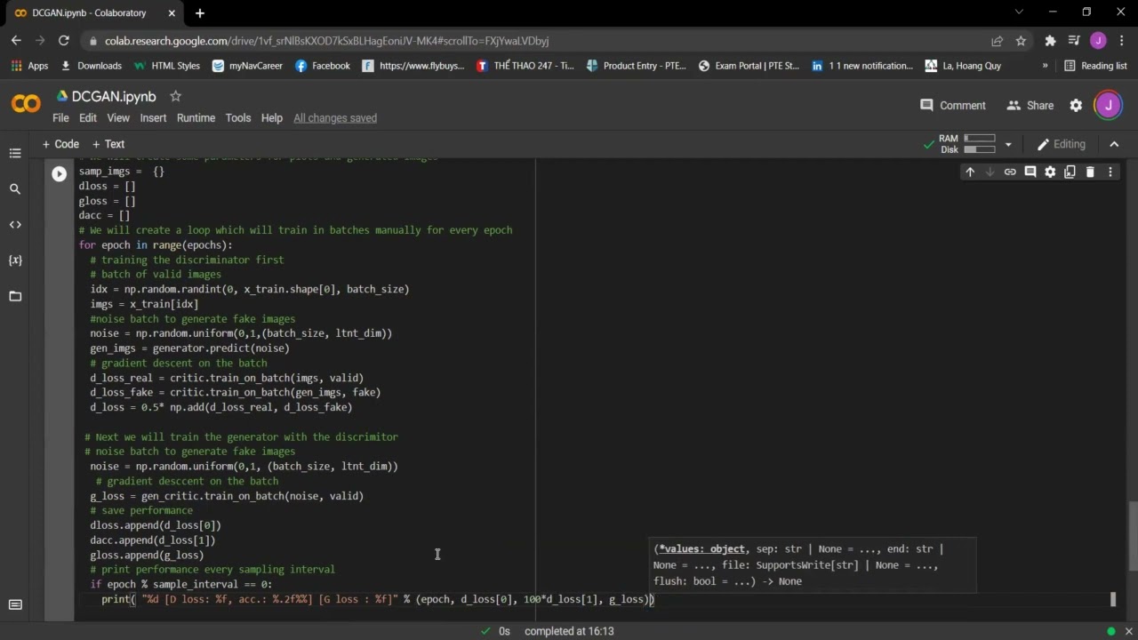 Deep Convolutional Generative Adversarial (DCGAN) Crash Course with Python [2022] Part 2
