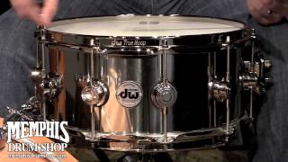Video thumbnail for DW 14 x 6.5 Collector's Series Stainless Steel Snare Drum by Memphis Drum Shop