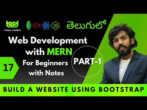 Build a Website using Bootstrap in Telugu Part-1 | MassCoders | Dodagatta Nihar