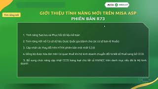 Đào tạo tính năng mới phiên bản R73 trên phần mềm MISA ASP