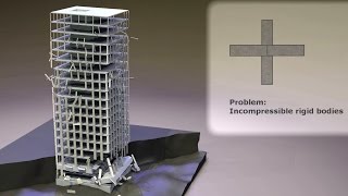 Problems and Solutions for the Collapse Simulation of a High-Rise Building (INACHUS)