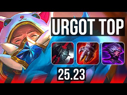 URGOT vs TAHM KENCH (TOP) | Rank 1 Urgot, 7 solo kills, Comeback | KR Challenger | 25.23