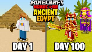 I Survived 100 Days in ANCIENT EGYPT in Hardcore Minecraft...