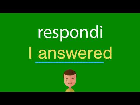Como dizer respondi em inglês