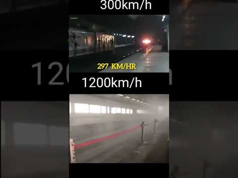 1200km/h😲VS😲300km/h high speed train# shorts