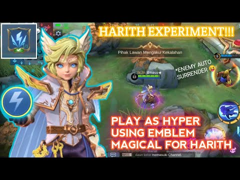 HARITH EXPERIMENT🔮!! PLAY AS HYPER USING EMBLEM MAGICAL 🔥⚡ | HARITH TOP GLOBAL EXPERIMENT