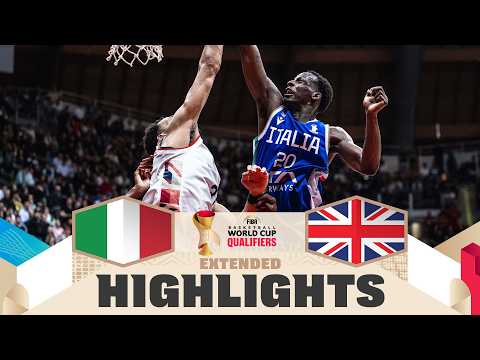 Italy 🇮🇹 v Great Britain 🇬🇧 | Extended Highlights | FIBA Basketball World Cup 2027 European Qualif.