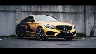 Wraptor - Mercedes C43 AMG Gold and Satin Gold Dust Design Wrap!