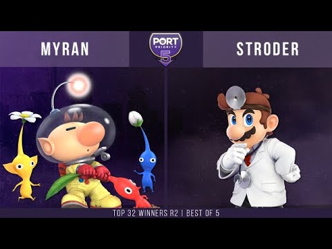 Port Priority 5 - Armada | Myran (Olimar) vs. Stroder (Dr. Mario, Roy) - Top 32 Winners R2