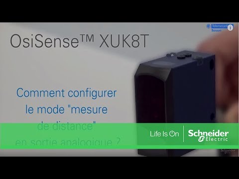 Comment configurer le mode ''Mesure de distance'' en sortie analogique des capteurs XUK8TAE1MM12 et XUK8TAE2MM12 ?
