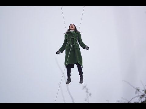 Gemma Chan suspended in mid-air while filming The Eternals in London
