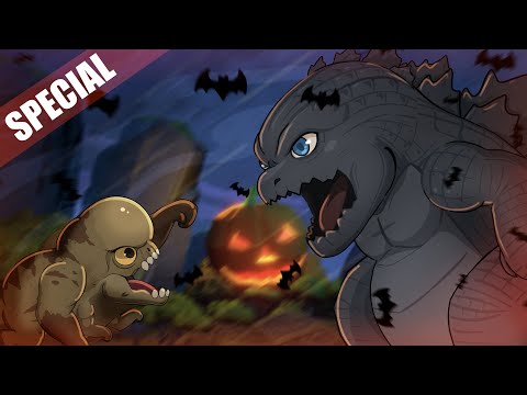 Baby D-Rex meets Baby Godzilla Halloween Special | Jurassic World  - Animation