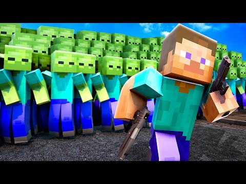 MINECRAFT Zombies Invade City - Ultimate Epic Battle Simulator 2