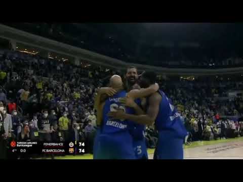 Nikola Mirotic Buzzer Beater  Fenerbahce Barcelona 74 76 Euroleague,Round 6