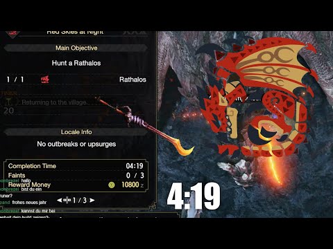 [MHRise] Rathalos Chilled Hunting | Longsword | 4:19 | Solo