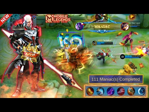 111 MANIAC(s) HYPER CARRY MOSKOV DAMAGE IS BROKEN | SNAKE EYE COMMANDER MOSKOV MOBILE LEGENDS