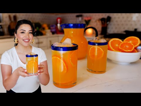 The BEST Easy Mexican ORANGE Drink Recipe AGUA FRESCA de Naranja Dulce
