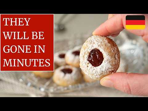 German Husarenkrapfen Recipe | Buttery, Nutty, and Filled with Jam ❤️