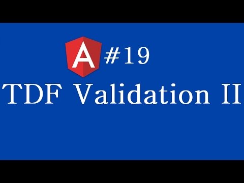 Angular 2 Tutorial 19 TDF Validation II