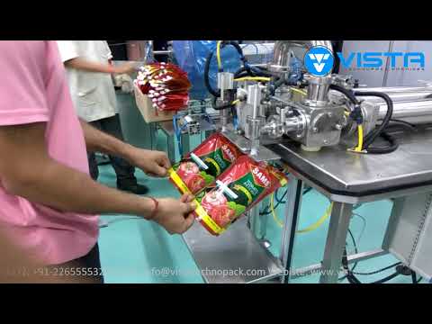 Ketchup pouch filling machine