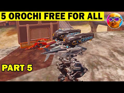 FIVE OROCHI KILL EVERYONE! combat mode - FREE FOR ALL! PART 5 - WAR ROBOTS REMASTERED