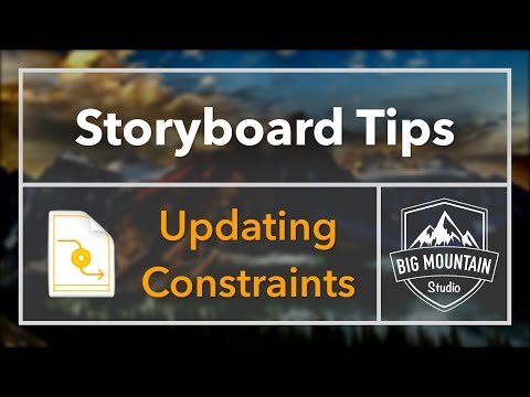 Storyboard Tips - Updating Constraints (iOS, Xcode 8)