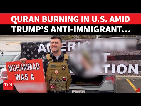 Shocking! Quran Burning In US Sparks Anger; ‘Trump Backer’ Slaps Bacon On Holy Book In Michigan