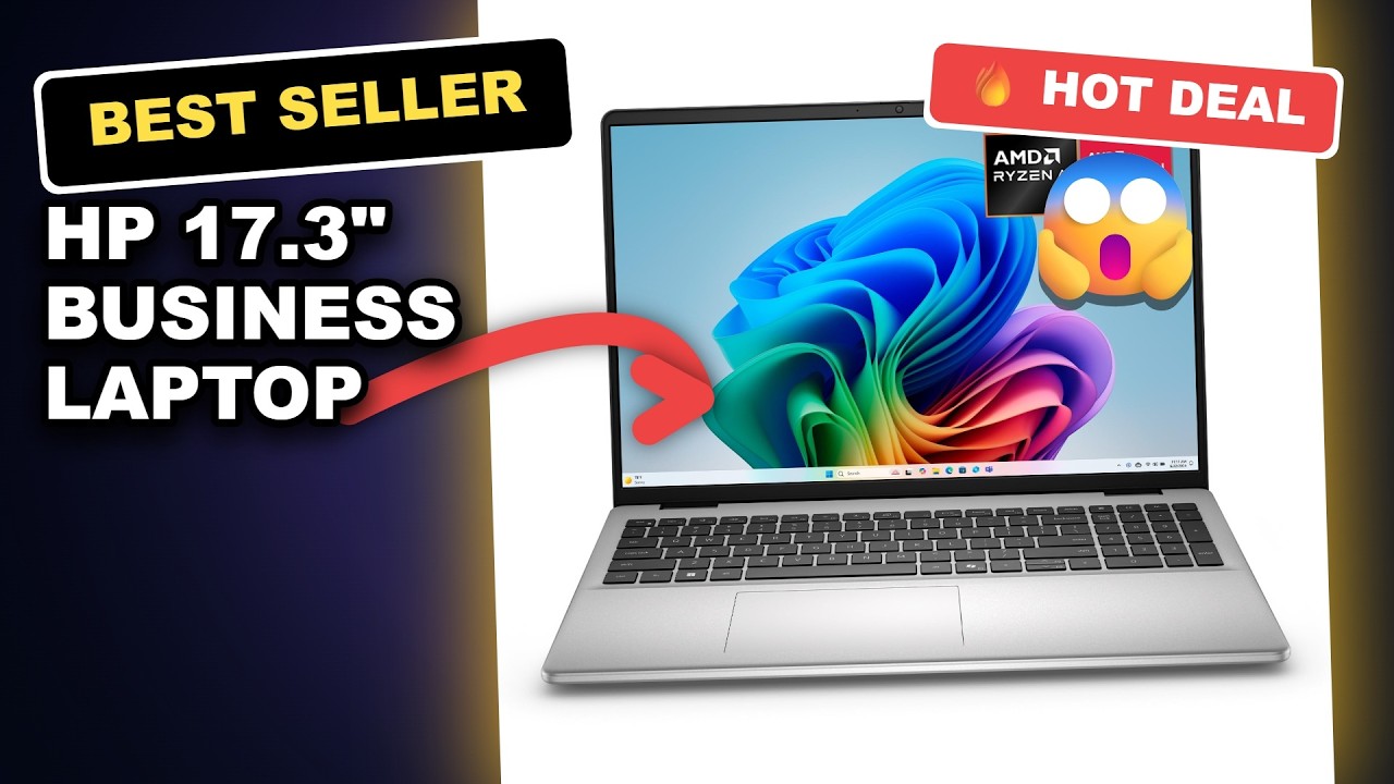 HP 17.3" Business Laptop Review: Is This Ryzen 5 Powerhouse Worth It? review video