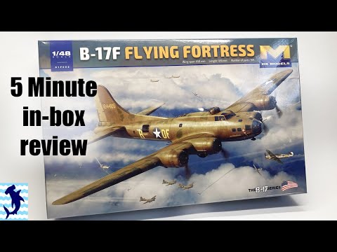 5 Minute review!  HK Models B-17F "Memphis Belle" 1:48