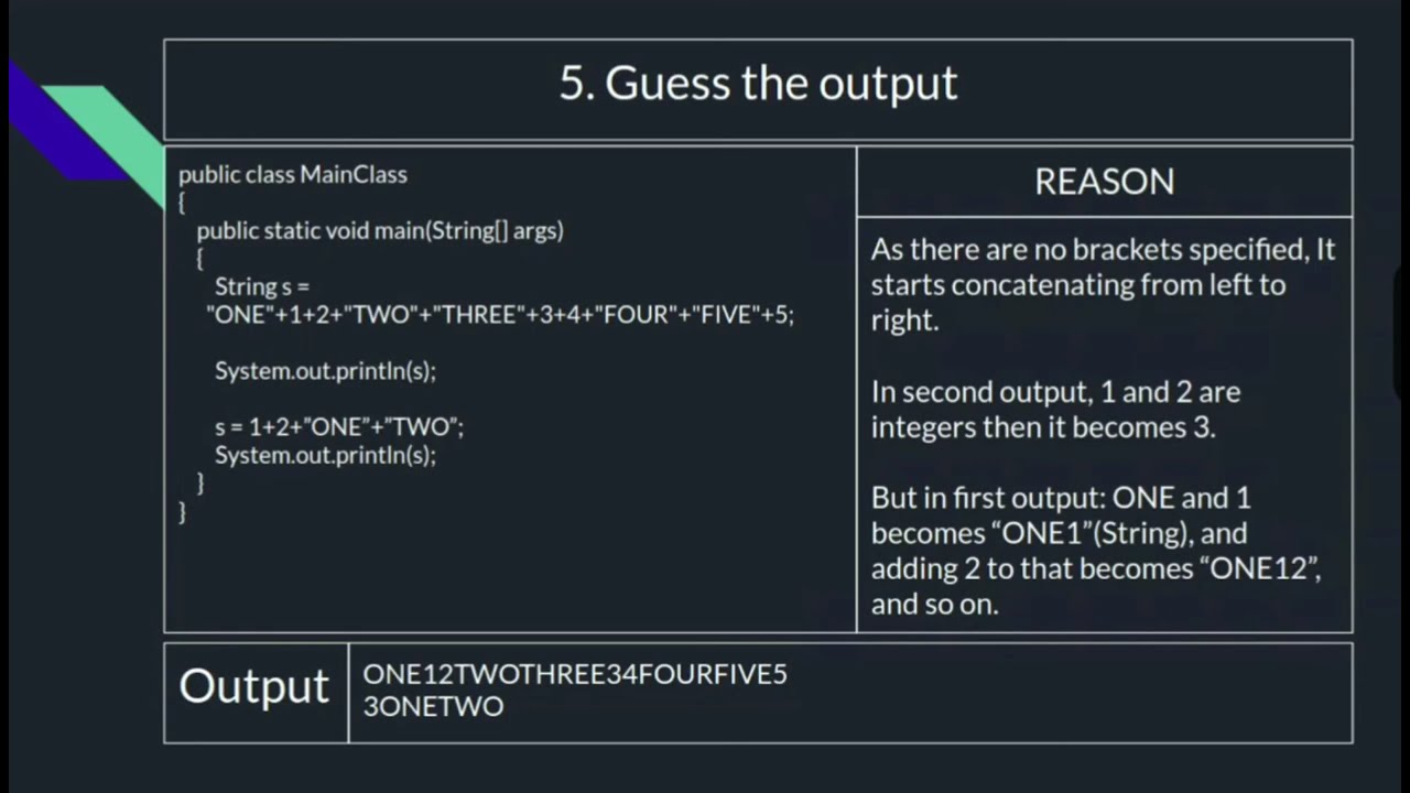 Tricky programs of JAVA Core | INTERVIEW QUESTIONS