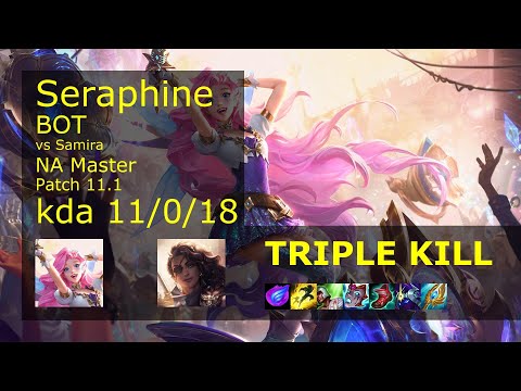 Seraphine Bot & Sett vs Samira & Pyke - NA Master 11/0/18 Patch 11.1 Gameplay