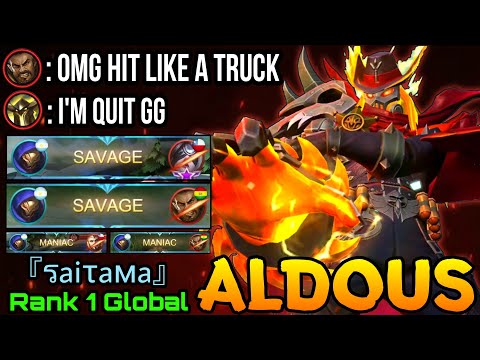 2x SAVAGE Aldous Crazy Wipe Out All! - Top 1 Global Aldous『รaiτaᴍa』- MLBB