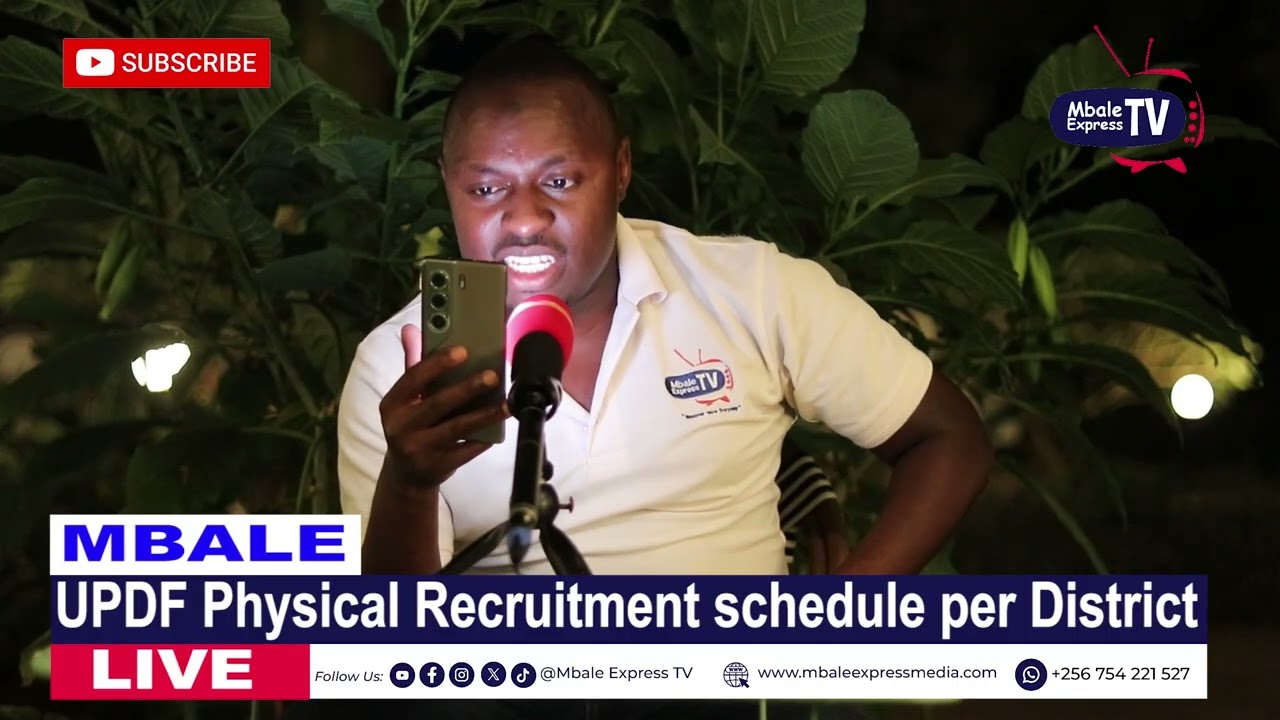 UPDF Physical Recruitment dates per district (Part 2)