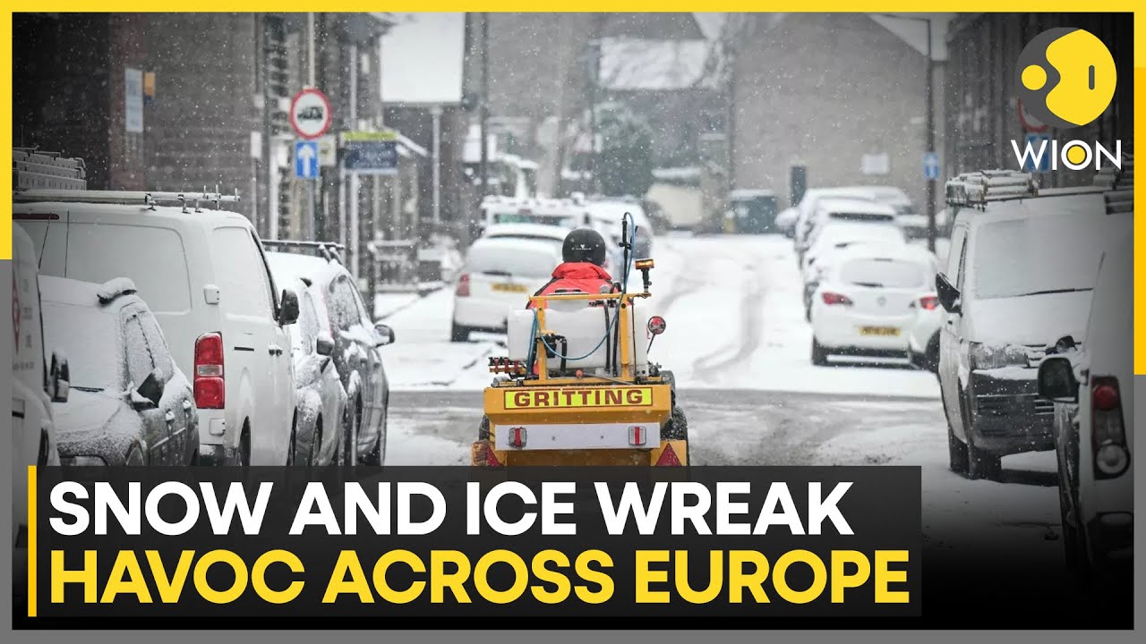 Europe Gripped by Snow-Ice Fury: Snow Chaos Claims 5 Lives in France, Paralyzes Travel | WION