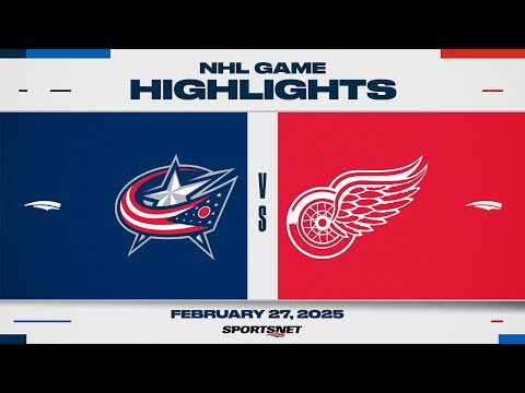 NHL Highlights | Blue Jackets vs. Red Wings - February 27, 2025