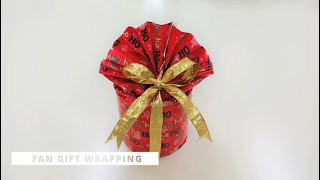 Fan Gift Wrapping [How to Wrap a Present- 4 Creative Ways | Part 4]