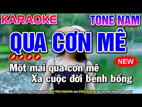 Qua Cơn Mê Karaoke Nhạc Sống Tone Nam | Bến Tình Karaoke