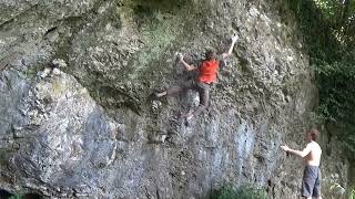 Video thumbnail of Badger Badger Badger, 8a. Peak District